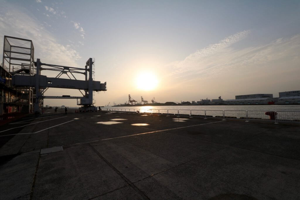 Reisebericht Osaka: Tempozan-Hafen bei Sonnenuntergang
