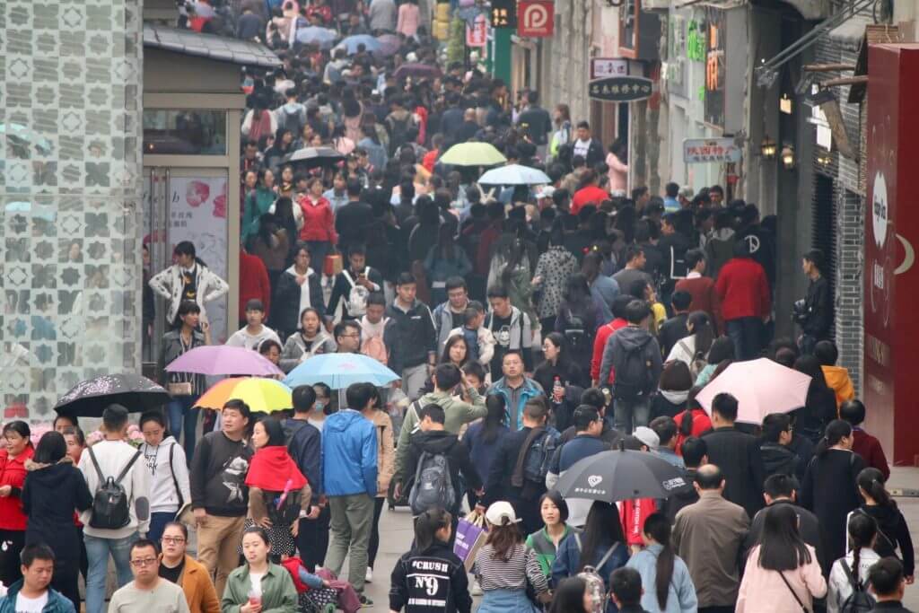 Erkenntnisse über China: Einkaufsstraße in Xi'an