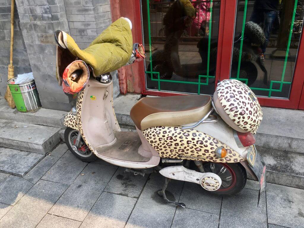 Eindrücke von Peking - Roller im Leopardendesign
