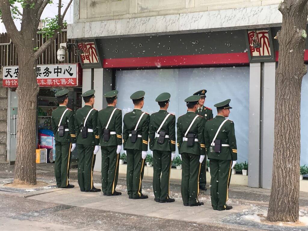 Eindrücke von Peking - Polizeipräsenz